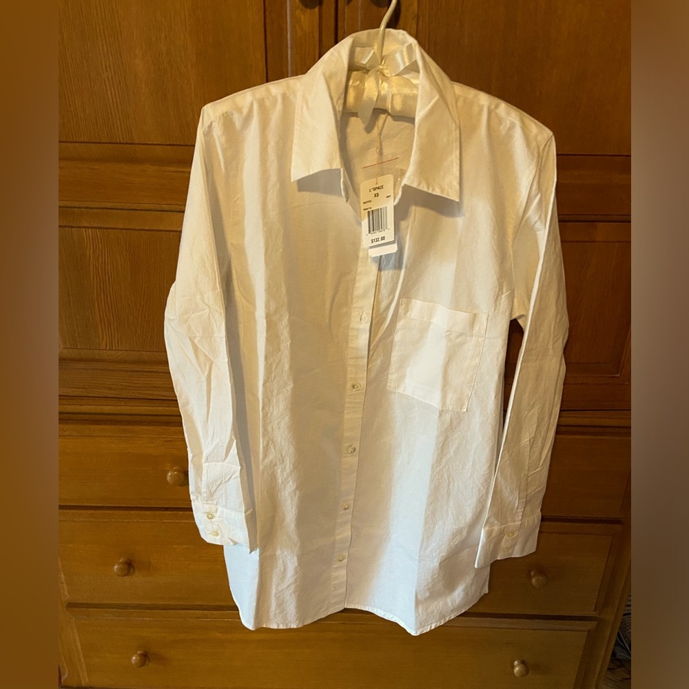 L*SPACE White Skipper Cover-up Top